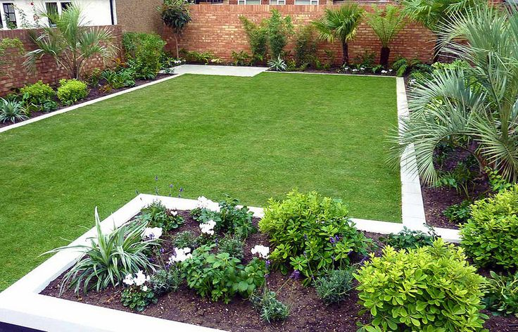 Simple rectangle garden design